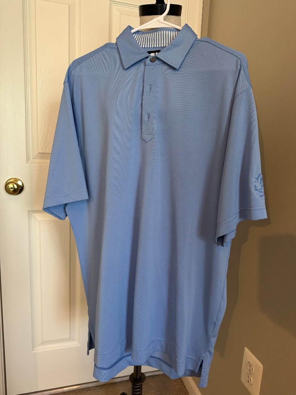 Mens FootJoy LIGHT BLUE Golf Polo Size L